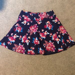 Charlotte Russe Floral Skater Skirt